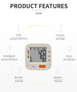 <span class=keywords><strong>Urion</strong></span>-Monitor Digital de presión arterial U81H, aparato eléctrico automático de presión arterial, esfigmomanómetro - Product Image 2