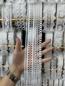 Passamaneria in pizzo bianco idrosolubile, passamaneria in cotone, <span class=keywords><strong>guipure</strong></span> in poliestere - Product Image 5