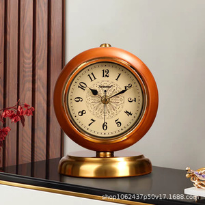 Armen's <b>Table</b> <b>Clock</b> Ceramic Circular Home Decoration Antique Style <b>Clock</b> - Product Image 3