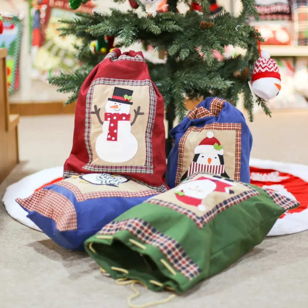 Christmas Gift Bag Tree Ornaments Santa Claus Snowman and Deer Christmas Decorations