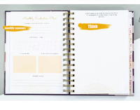 Carnet de notes à impression personnalisée Agenda hebdomadaire quotidien et organisateurs Cadeau Papier ligné Couverture rigide A5 Livre de poche Impression