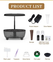 Pot de fleurs intelligent rose-gris pour jardin intérieur, kit pratique pour plantes et légumes domestiques