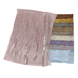Venta caliente mujeres transpirable ligero chal lujo brillo seda cabeza bufanda brillante elegante brillante liso satén crepé Hijab - Product Image 5