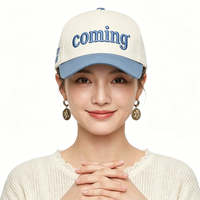 Casquettes de baseball personnalisées en coton bicolore pour hommes et femmes, avec logo brodé 3D, 5 panneaux, haute qualité, pour sports de plein air