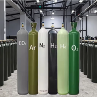 Bouteille de gaz mixte ENISO9809-3 TPED 150BAR 6L Oxygène Argon Hydrogène Hélium CO2 CO avec valve, bouchon et poignée