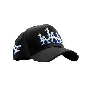 Casquette de haute qualité Rude Awakenings <span class=keywords><strong>Lalala</strong></span> avec logo brodé 3D personnalisé, en denim vieilli, visière incurvée, 5 panneaux - Product Image 1