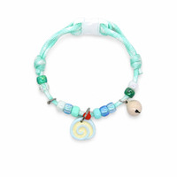 Collier réglable pour chat et chien avec clochette, perles colorées à motif de patte, boucle, pour petits animaux, vente en gros, OEM