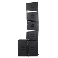 Haut-parleur audio linéaire double 10 pouces 12 pouces pour hôtel, salle de banquet, scène, performance, son haute puissance, 2.1+1 canaux