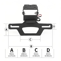 Support de plaque d'immatriculation en aluminium HYD pour Kawasaki ZX25R ZX4R à queue courte, pour rétrofit/amélioration