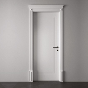 Diseño de puerta de madera <span class=keywords><strong>para</strong></span> <span class=keywords><strong>casa</strong></span>, pintura de puerta Interior precolgada con paneles de madera maciza <span class=keywords><strong>para</strong></span> dormitorio - Product Image 4