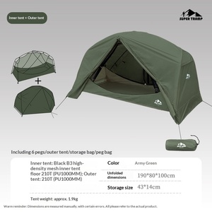 <span class=keywords><strong>Tente</strong></span> <span class=keywords><strong>de</strong></span> camping extérieure Super Rangers, largeur 80 cm, avec moustiquaire et imperméable, idéale pour la randonnée - Product Image 1