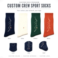 Chaussettes en coton côtelées mi-mollet avec impression graphique personnalisée, chaussettes de sport pour l'entraînement, la marche et les loisirs