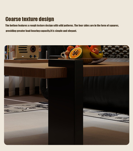 Sala de estar minimalista con textura natural y elegancia simple Mesa de centro de madera maciza Mesa de té - Product Image 4