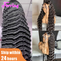 Wig Rambut Asli Manusia Pre Pluck Closure HD Lace, Wig Full Lace Front Tanpa Lem untuk Wanita Kulit Hitam, Wig Rambut Brasil Hd Lace Frontal