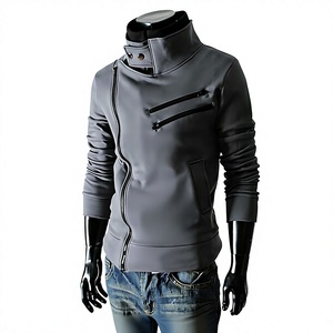 <b>Men's</b> Gray Baseball Jacket Hooded Raglan Sleeve Pullover Casual Autumn <b>Wear</b> Regular Fit Solid Design Breathable Comfortable - Product Image 3