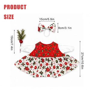 Ensemble de vêtements pour statue de porche de haute qualité, avec robe à volants mignonne et accessoires à nœuds, imprimé personnalisé, pour oie de pelouse - Product Image 2
