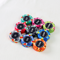 Jetons de poker en céramique personnalisés avec logo, design original, nouveau style, diamètre 39 mm, accessoire de jeu de haute qualité