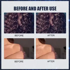 Usine en gros végétalien surligneur brillant spray pailleté pour visage cheveux corps diamant poussière paillettes spray miroitant vêtements de fête - Product Image 6