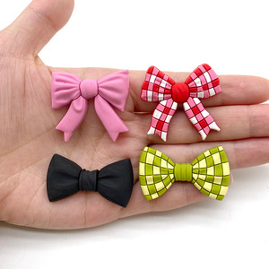 Boucle de décoration de lacets en caoutchouc souple, série nœuds mignons, tendance mode personnalisée, DIY Garden F062 Unisexe - Product Image 4