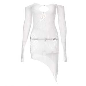 Vestido de mujer 2022 primavera y verano Pop nuevo fuera del puño fuera del hombro manga larga Xray vestido desgaste - Product Image 4