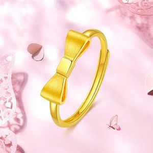 Anillo Romántico Xinfly de Oro Puro de 24K, Anillo de Compromiso de 18K, Regalo para Boda o Aniversario - Anillo de Matrimonio - Product Image 3