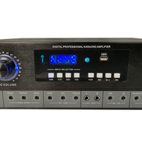 Système audio 2 canaux en alliage d'aluminium 300W avec HiFi USB/AUX/DVD BT 5.0 20Hz-20KHz, amplificateur de son pour karaoké à domicile pour KTV et usage domestique