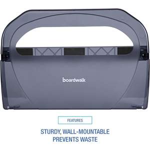 Distributeur de couvercles de siège de toilette Boardwalk TS510SBBW Smoke Black, 17,25 pouces X 3,13 pouces X 11,75 pouces - Product Image 1