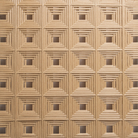 Échantillons gratuits panneau de rotin tissé à tissage carré 3D pour décor hôtel restaurant extérieur