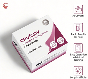 Prueba Rápida Combinada <span class=keywords><strong>de</strong></span> Anticuerpos CPV CDV para Perros, Parvovirus, Distemper, <span class=keywords><strong>Vacuna</strong></span>, Comprobación del Título <span class=keywords><strong>de</strong></span> Inmunidad, Semicuantitativa, 10 Minutos, Kit Veterinario - Product Image 1