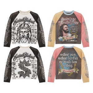Produttore OEM di T-Shirt in Cotone Waffle a Maniche Lunghe per Uomo, Maglietta Oversize con Maniche Raglan, Streetwear Lavorato a Maglia, <span class=keywords><strong>Termica</strong></span> - Product Image 1