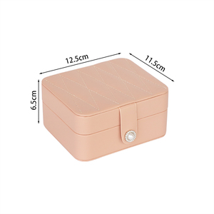 Double-layer Multifunctional Jewelry Box Wholesale square Box for Necklace Bracelet <strong>Ear</strong> Studs <strong>Rings</strong> <strong>Storage</strong> - Product Image 2