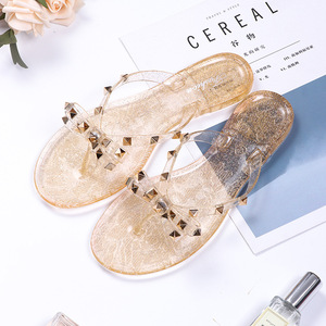 <span class=keywords><strong>Sandales</strong></span> plates d'été <span class=keywords><strong>2023</strong></span> à rivets, nouveau Design à la mode - Product Image 4