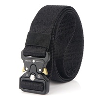 Ceinture de serrage en Nylon robuste pour hommes, ceinture utilitaire à dégagement rapide, ceinture à boucle en métal