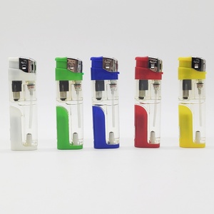 Briquet de camping extérieur premium et économique avec flamme de cigarette, rechargeable et unique, avec lumière LED - Product Image 4