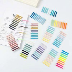 Notas Adhesivas Transparentes de PET Multicolor, Pestañas Fluorescentes Semi-Transparentes para Escribir, Útiles Escolares y de Oficina - Product Image 3