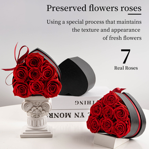 MCfloral Rosa Preservada Preservada Home Decoration Items <span class=keywords><strong>Ong</strong></span> Life Nounours En La Rose Eternelle Forever Flower in Heart Box - Product Image 5