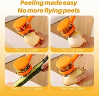 Upgrade fruit- en groenteschiller met opvangbak, speciale aardappelschillers voor de keuken, dubbelzijdige roestvrijstalen appelschiller