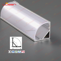 Profilé en aluminium Bande lumineuse pour armoire montée en surface Lampe d'étagère en verre à LED 16x16mm Profilé en aluminium extrudé