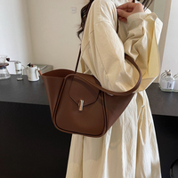 Sac à bandoulière simple pour femme en PU uni à la mode