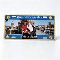 Plaque d'immatriculation de voiture en métal aluminium gravée, souvenir décoratif mural personnalisé à la française