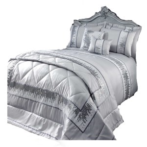 Juego de edredón de encaje Queen Matt Satin Home Living Room Lentejuelas <span class=keywords><strong>Funda</strong></span> Nórdica - Product Image 1