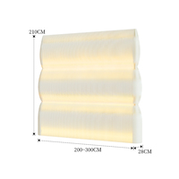 Cloison en papier nid d'abeille LED de luxe avec taille personnalisable pour les mariages, les événements et les salons - Design simple, portable et durable