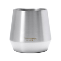 Mug de fête en titane 300 ml, gobelet isotherme à double paroi sous vide, isolation thermique 0-6h, léger et portable pour boissons froides