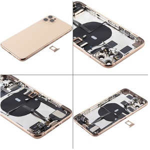 Compatibile all'ingrosso per <span class=keywords><strong>iPhone</strong></span> <span class=keywords><strong>11</strong></span> piccoli componenti preinstallati barra centrale telaio di ricambio posteriore custodia in vetro - Product Image 2