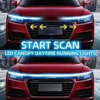 Barra de Luz LED Dinámica Universal de 12V para Capó de Coche, Luz Decorativa para Capó de Motor, Barra de Luz Diurna para Automóvil