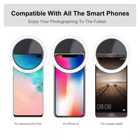 Rk12 Nouveau Portable Led Selfie Anneau Lumière Rechargeable Portable Flash Lampe Cli