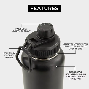 Vaso de viaje de botella de agua deportiva térmica con aislamiento al vacío para deportes - Product Image 4