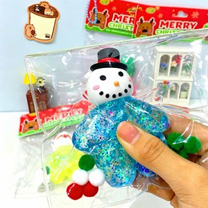 Juguete de peluche de Papá Noel, muñeco de nieve y reno, de TPR, lindo, divertido, para las fiestas, ideal para regalos. - Product Image 2