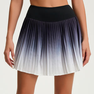 Frauen Sport Tennis Skorts mit Taschen Quick Dry Leichte Übung Badminton Golf Plissee Gradient Tennis rock für Mädchen - Product Image 3