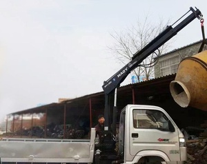 Mini grúa plegable <span class=keywords><strong>con</strong></span> control remoto de 1,3 toneladas, grúa hidráulica <span class=keywords><strong>grua</strong></span> pluma para Taller, grúa para camión elevador - Product Image 3